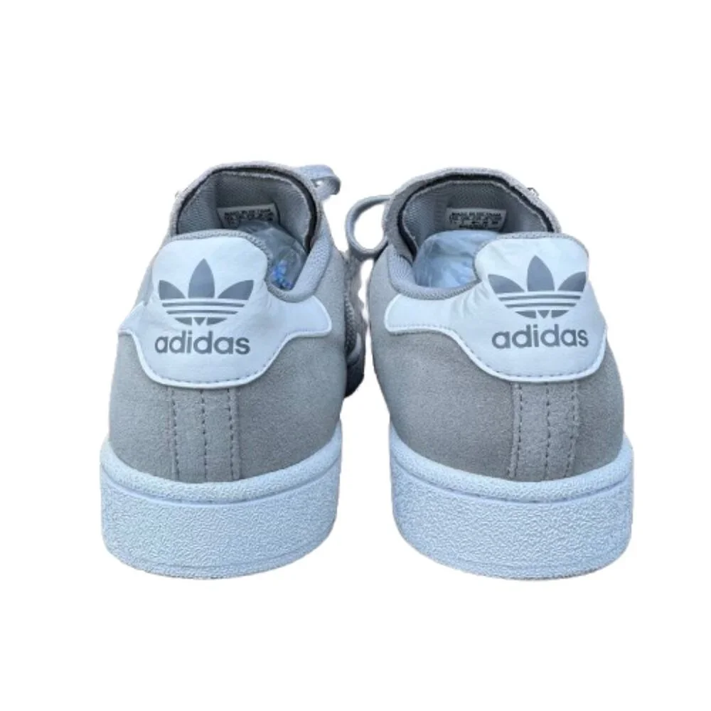 ADIDAS Campus Casual Sneakers Mens Sz 7.5 Gray White Suede Retro